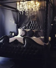 تصویری از رنگ سیاه در اتاق خواب توسط کلسی در We Heart It