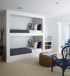 دریایی ساخته شده در تختخواب دو طبقه - کلبه - اتاق پسرانه - طراحی لین مورگان