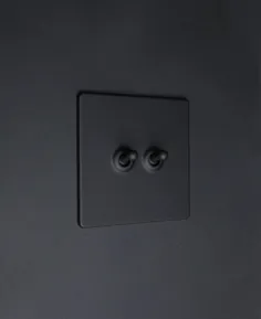 Toggle Light Switch Black - کلید دوتایی Toggle با 4 پایان