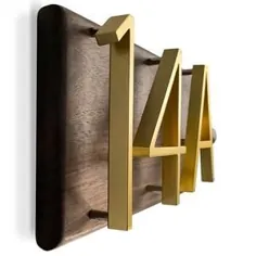 شماره و نامه خانه شناور |  12 سانتی متر - طلا