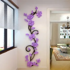 آینه 3D گل آینه وینیل تزئینات تزئینی دیواری هنری دکوراسیون اتاق خانه متحرک - Walmart.com