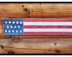 پرچم سالخورده آمریکایی علامت تزئین میهنی پرچم مضطرب |  اتسی