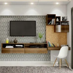 طرح های واحد تلویزیون اتاق خواب - کابینت و پانل |  کافه طراحی