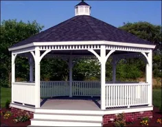 Vinyl Single Roof Octagon Gazebos |  Gazebos توسط سبک