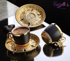 ست عربی پرنعمت -12 قطعه فنجان قهوه ترکی و مجموعه نعلبکی |  Vaisselle - Elite Dinnerware