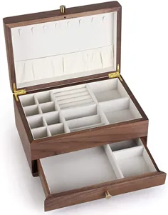 جعبه جواهر چوبی CHOSIN جعبه جواهرات جواهرات Armoire جعبه ذخیره سازی جعبه سازمان دهنده جعبه حلقه گردنبند گوشواره ساعت دستبند گوشواره سوغات