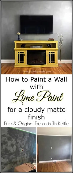 یک دیوار لهجه را با استفاده از رنگ آهک Fresco رنگ آمیزی کنید