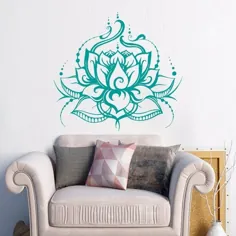 برچسب دیواری وینیل غیر سمی DIY گل نیلوفر آبی خود چسب تصویر هنری از دکوراسیون اتاق |  آرزو کردن