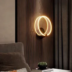 چراغ دیواری اکریلیک دایره ای LED چراغ دیواری جانبی تخت خواب تک نفره اکریلیک و فلز