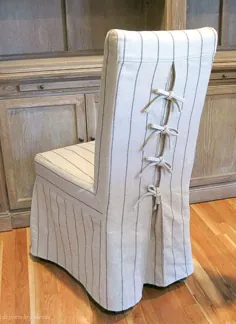 بند کراوات و بندهای کرست دار: روشی جالب برای لباس پوشیدن صندلی های ساده پارسونز!  |  رانده شده توسط دکور