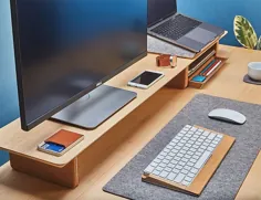 سیستم قفسه میز کار Grovemade ، ایستگاه کاری شما را به ترتیب مرتب می کند
