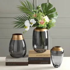 گلدان شیشه ای سبک لوکس هیدروپونیک گل شفاف تزئینات دکوراسیون میز نشیمن تزئین گلدان