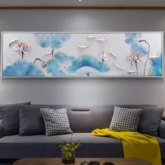 اتاق خواب نقاشی تزئینی نه ماهی شکل مدرن مینیمالیستی نقاشی رنگ آمیزی نقاشی برجسته نقاشی دیواری