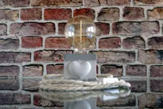لامپ قلب لامپ ادیسون لامپ منحصر به فرد هدیه Housewarming Mid |  اتسی
