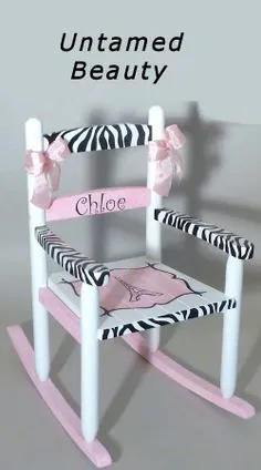 صندلی های گهواره ای کودکانه نقاشی شده شخصی