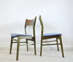 صندلی غذاخوری مدرن دانمارکی با رنگ زمردی رنگ آمیزی شده ، دهه 1960
