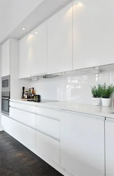 Moderne weiße Küchen - Kücheneinrichtung در ویش پلان