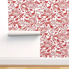 Chinoiserie Wallpaper Window Garden توسط jennartdesigns Bird |  اتسی