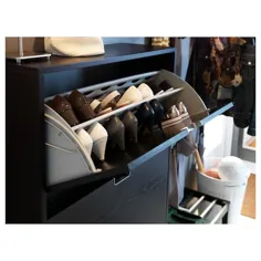 کابینت کفش STÄLL دارای 3 محفظه ، قهوه ای مشکی ، 31 1/8x58 1/4 "- IKEA