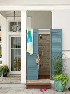 دوش حمام در فضای باز با هوای تازه برای خانه های ساحلی