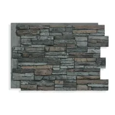 Antico Elements Faux Stone Panels 5.9 متر مربع Graphite Faux Stone Veneer Lowes.com