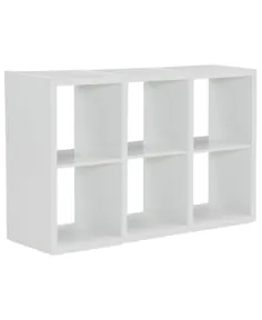 دکوراسیون منزل Linon Gannett 6 Cubby Storage Cabinets - سفید