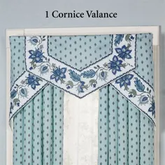 درمان پنجره Chalet Bleu Cornice Valance