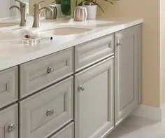 کابینت های خاکستری در حمام گاه به گاه - کابینت الماس