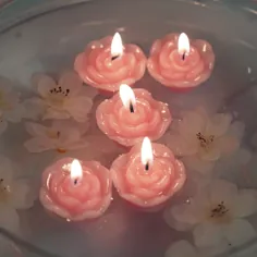 مجموعه ای از 12 مینی شمع گل رز شناور Efavormart ایده آل برای لوازم عروسی مهمانی عروسی با رایحه درمانی - Walmart.com