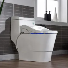توالت هوشمند Woodbridge Marsala White WaterSense Dual Flush Elighted Comfort Height ارتفاع 12 در اندازه خشن با فولاد ضد زنگ Bidet |  LT515