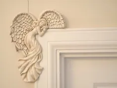 قاب درب فرشته های فرشته دیوار تزیین مجسمه سازی دیوار تزئین خانه درب پری مخفی