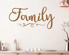 دستور العمل خانوادگی تزئینی دیوار آشپزخانه ، حروف دیواری وینیل خانوادگی مزرعه ، دکوراسیون غریب برای آشپزخانه خانگی ، هدیه برای خانه سازی یا او