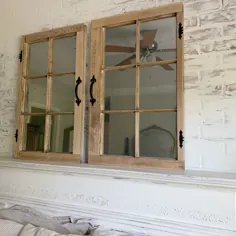 Windows Vintage Windows Mirrored windows Farmhouse wall |  اتسی