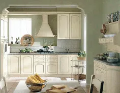 طرح های رنگی سبز و سفید ، طرح های سفید و جادار آشپزخانه
