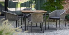 میز مربع مارین با آرشیو صندلی های Fortuna - Terra Outdoor Living