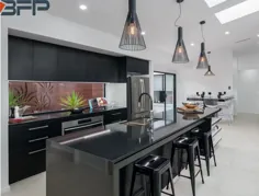 کابینت آشپزخانه چوبی لمینیت با فشار بالا مدرن 2019