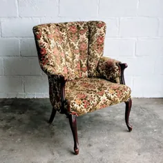 صندلی بازوی گلدار Vintage - چیزهای کوچک و کوچک