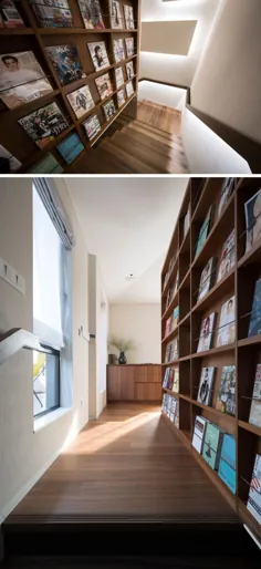 این در که به صورت قفسه کتابی کم عمق به یک اتاق خواب مخفی منتقل می شود