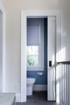 اتاق جیب سفید به پودر آبی - انتقالی - حمام
