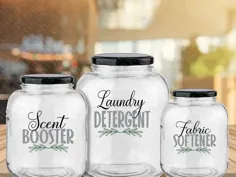 DIY Laundry Container Labels Home Decor SVG Design for |  اتسی
