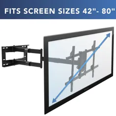 کوه آن!  Full Motion TV Mount |  متناسب با تلویزیون های 42-80 اینچی |  پسوند 40 اینچ - Walmart.com