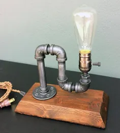 لامپ صنعتی / لامپ ادیسون / لامپ لوله / Steampunk / فولاد مضطرب / لامپ تسلا / چراغ میز / لامپ ادیسون / دکوراسیون منزل