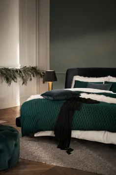 Kissenhülle aus Baumwollsamt - Smaragdgrün - صفحه اصلی همه |  H&M DE