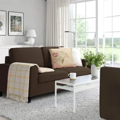 کاناپه مبل کوچک صندلی LEMBERI 51 "برای اتاق نشیمن ، نیمکت کوچک مدرن با پارچه پارچه ای ، صندلی های عشق مبل 2 نفره مبل راحتی صرفه جویی در فضای کوچک ، فضای بالا ، طبقه بالا ، آپارتمان کوچک ، خوابگاه (خاکستری تیره) - قهوه ای