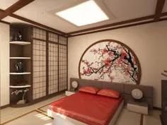 استفاده از کاغذ دیواری به سبک ژاپنی در فضای داخلی