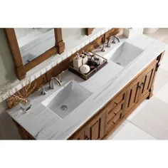 James Martin Vanities Brookfield 72 in. Vanity Single in Country Oak with Quartz Vanity Top in Charcoal Soapstone with White Basin-147-114-5771-3CSP - The Home Depot