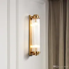 2021 Delin Gold Wall Sconce Lighting For Bedside Luxury Glass Lampshade LED Lamp Wall Lamp AC110 240V چراغ های روشنایی داخلی از Delin ، 232.11 دلار |  DHgate.Com