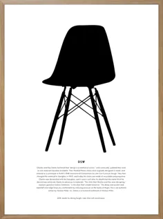 جدید پوستر قابل چاپ صندلی DSW Eames - فقط Deco Love