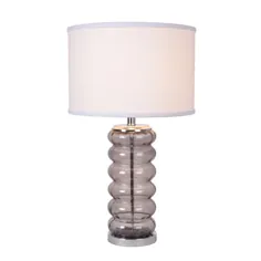 Kenroy Home Hannah Smoke Grey Glass One Light Accent Table Lamp 35305smke |  بلاکور