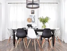 56+ ایده برای اتاق نشیمن صندلی های مدرن سیاه و سفید